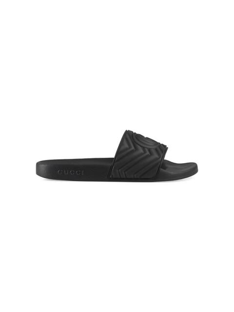 GUCCI Double G matelassé slides