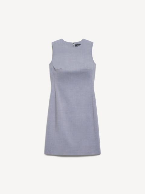 Theory Sleeveless Fitted Dress in Wool Gabardine