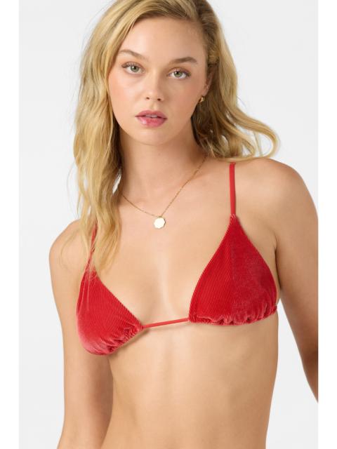 O'Neill Wake Velvet Cord Cayo Triangle Bikini Top