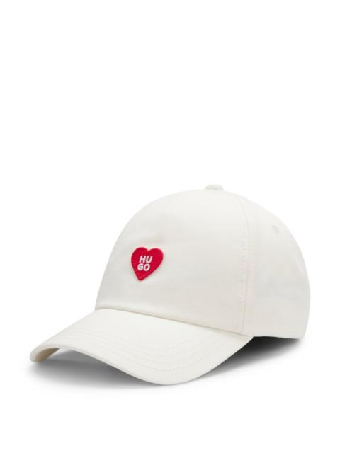 HUGO COTTON-TWILL CAP WITH HEART BRANDING