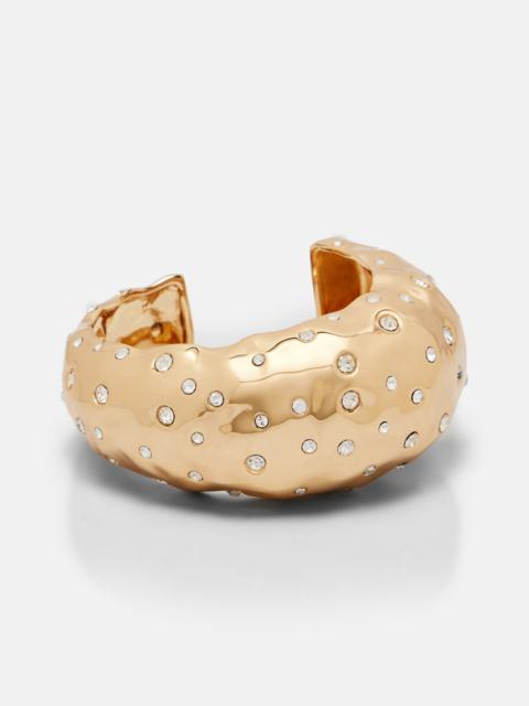 self-portrait Crystal-embellished cuff bracelet