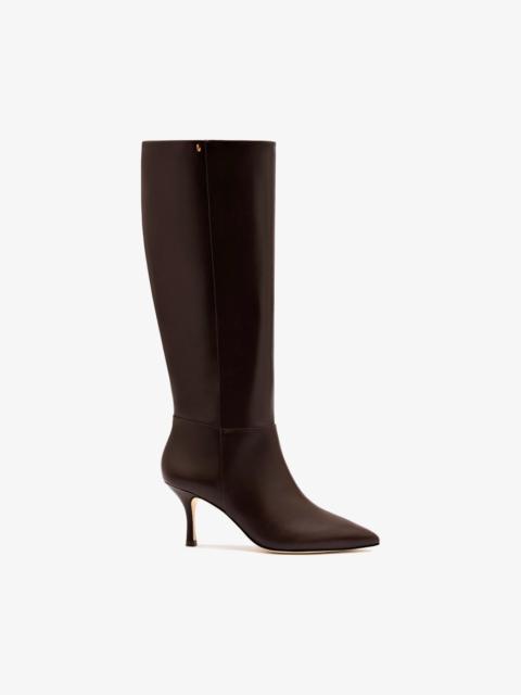 Larroudé Kate Mid Boot In Brown Leather