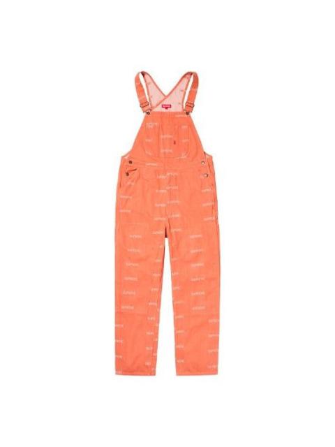 Supreme Supreme SS19 Logo Denim Overalls Orange logo SUP-SS19-667