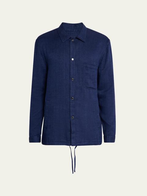 FRESCOBOL CARIOCA Men's Diego Linen Coach Overshirt