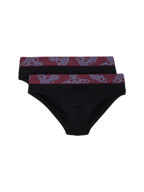 Vivienne Westwood Two-Pack Black Cotton Briefs