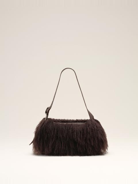 AMI Paris SMALL BROWN LAMB LEATHER ETIENNE CROSSBODY BAG