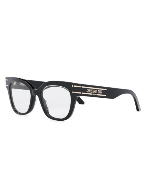Dior Women's DiorSignatureO 51MM Butterfly Optical Glasses - Shiny Black