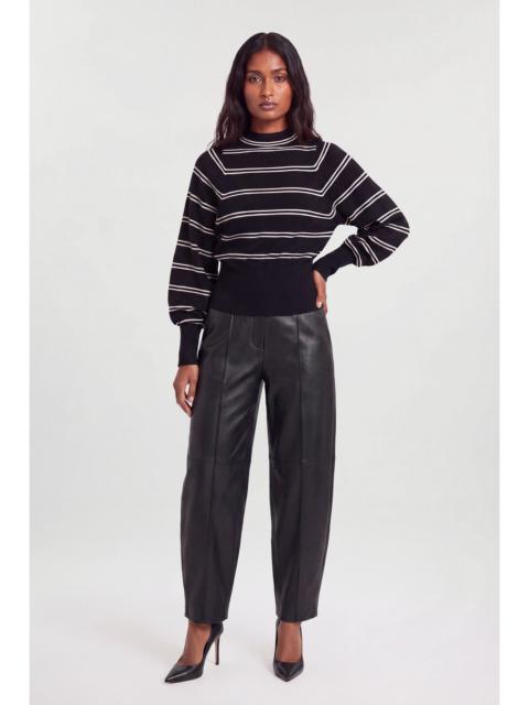 KAREN MILLEN Wool Look Rib Detail Long Sleeve Knitted Top