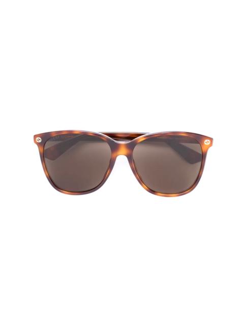 oversize gradient round sunglasses