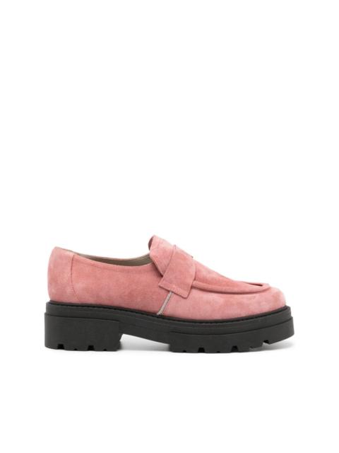FABIANA FILIPPI suede slip-on loafers
