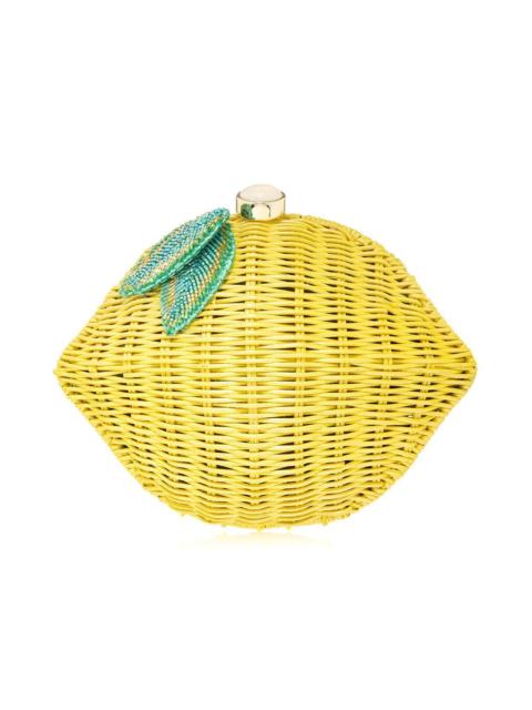 JUDITH LEIBER Lemon Basket Clutch