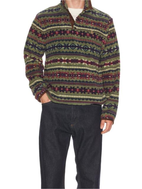 NILI LOTAN Polo Ralph Lauren Vintage Poly Fleece Knit Mockneck Pullover