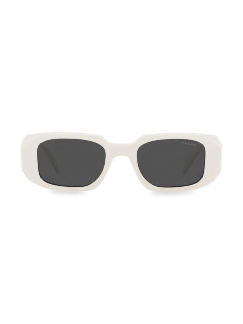 Prada Men's Symbole 49MM Rectangle Sunglasses - Ivory