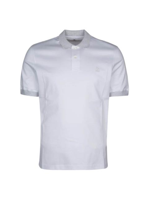 contrast-trim polo shirt