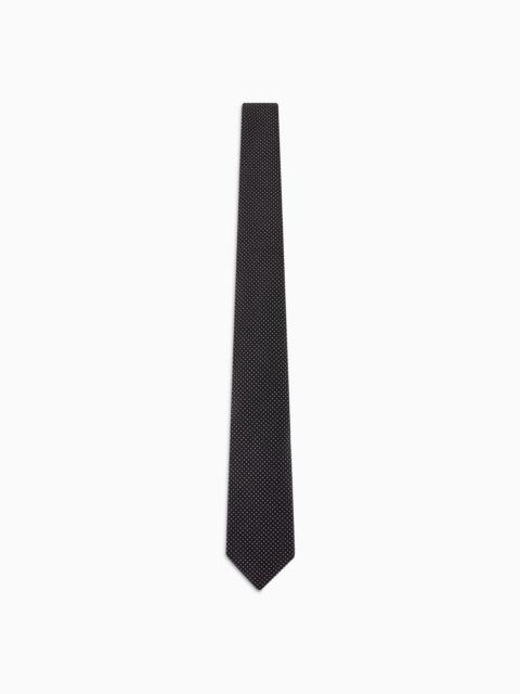 GIORGIO ARMANI Silk and cotton jacquard tie