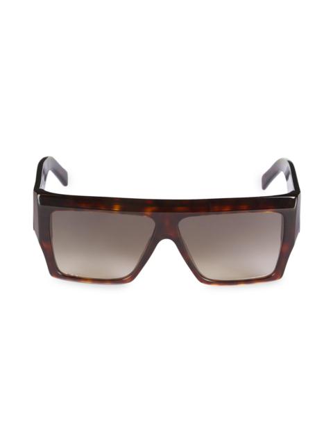 CELINE Men's 60MM Oversized Square Sunglasses - Havana