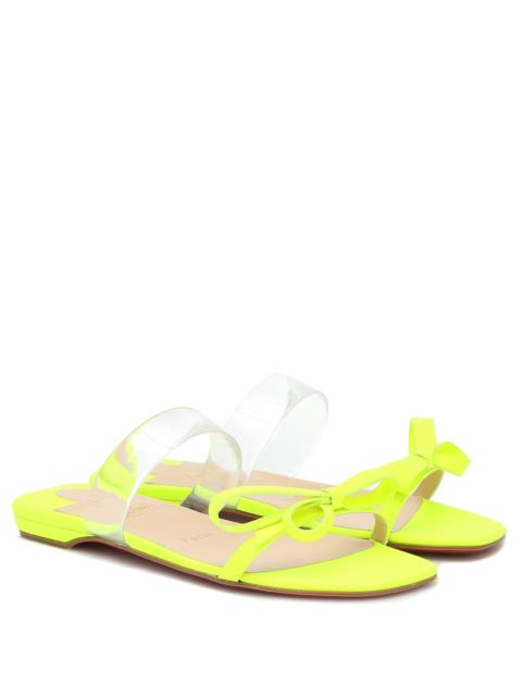 Just Nodo PVC-trimmed leather sandals