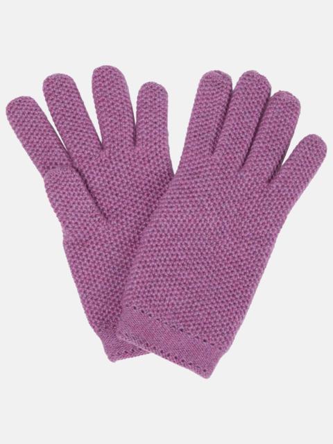 Loro Piana Crochet cashmere gloves