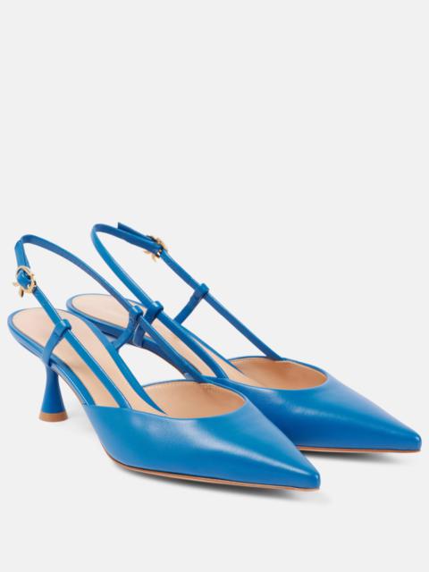 Gianvito Rossi Ascent 55 가죽 slingback 펌프
