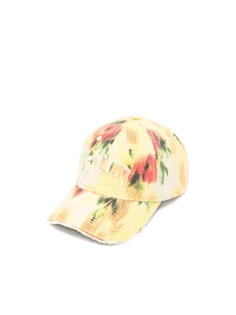 GANNI logo-embroidered cap