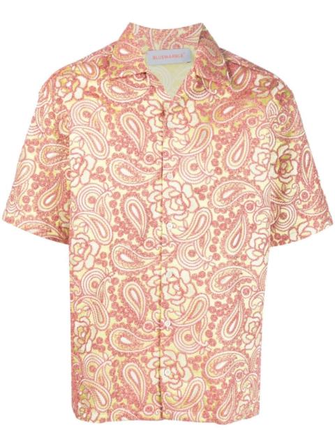 paisley-print short-sleeve shirt