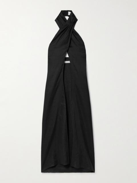 ANDRES OTALORA Joyah Linen Halterneck Tunic