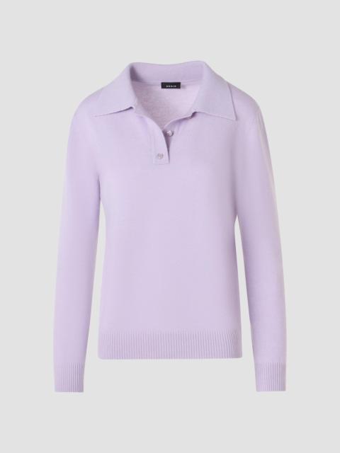 AKRIS Women's Cashmere Knit Polo Sweater - Malva