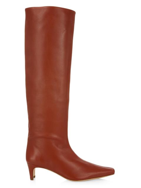 STAUD Women's Wally Leather Knee-High Boots - Spice