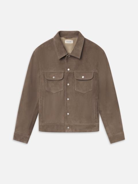 FRAME Suede Trucker Jacket