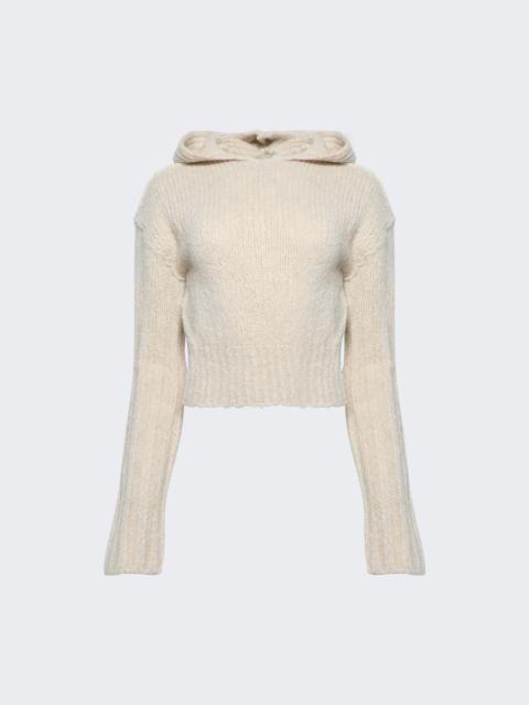 Rick Owens Pullover Cropped Hoodie Natural