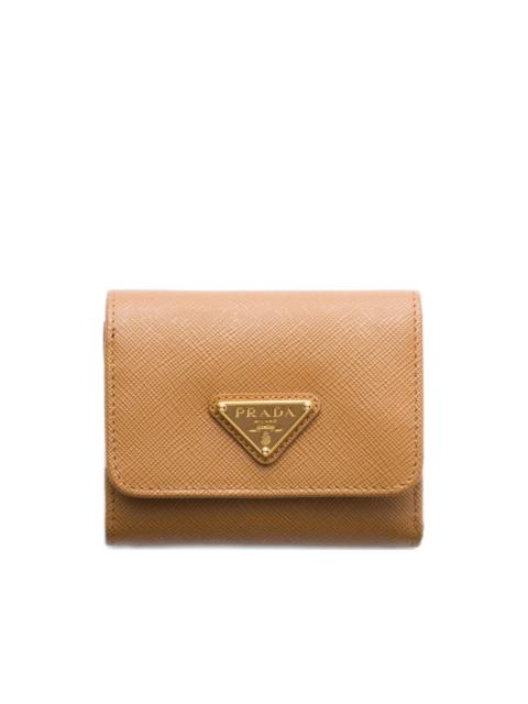 Prada triangle-logo saffiano leather wallet