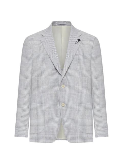 LARDINI plaid-check blazer