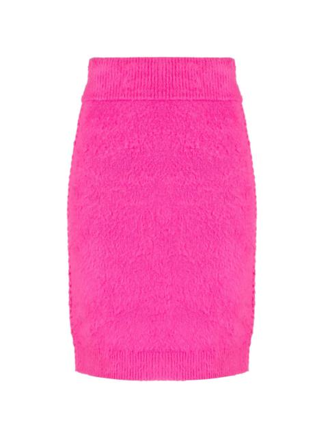 textured knit pencil skirt