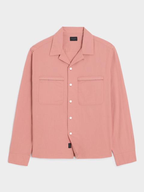 TODD SNYDER Embroidered Camp Collar Shirt