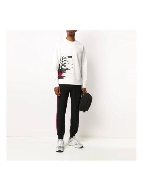 Men's Y-3 Logo Printing Long Sleeves Pullover White GK4386