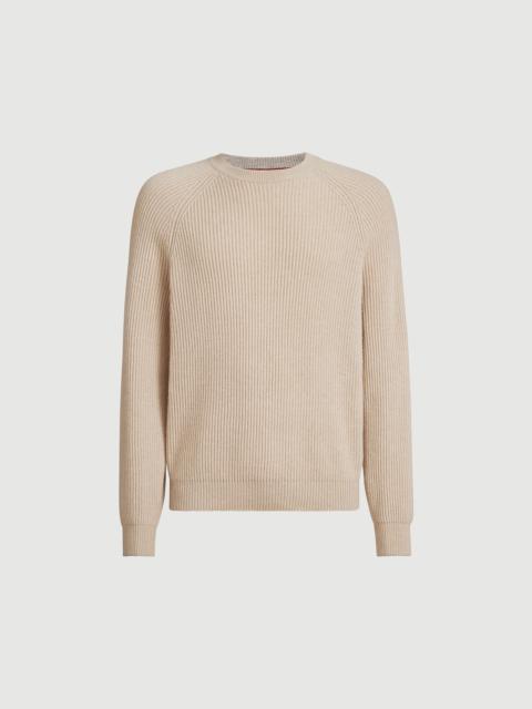 Brunello Cucinelli Cashmere English rib sweater with raglan sleeves