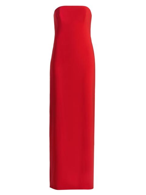AMSALE Women's Stretch-Jersey Strapless Gown - Persimmon