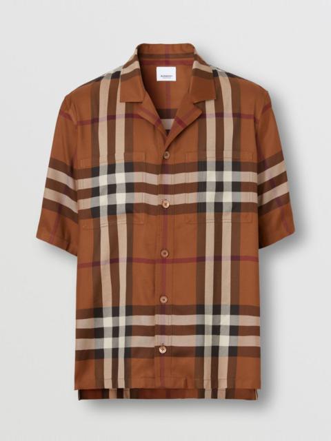 Burberry Short-sleeve Check Viscose Shirt