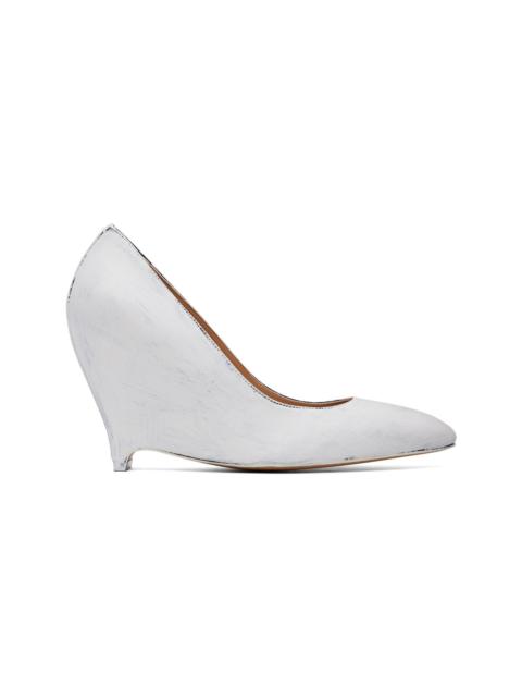 Maison Margiela White & Black Heel-Less Heels