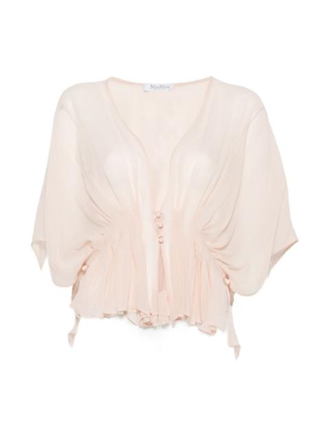 Max Mara buttoned ruffled top