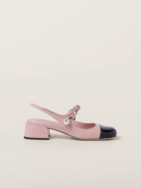 Miu Miu Leather slingback pumps