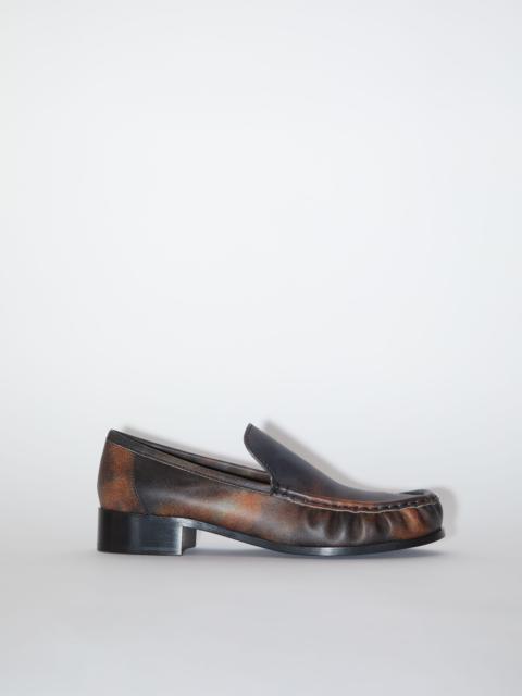 Acne Studios Painted leather loafer - Multi brown