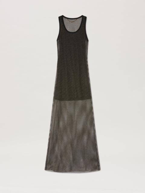 Palm Angels Double Layer Mesh Long Dress
