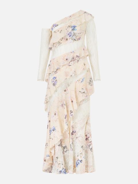 CAMILLA ASYMMETRIC FRILL PANELLED DRESS LACED WITH LOVE