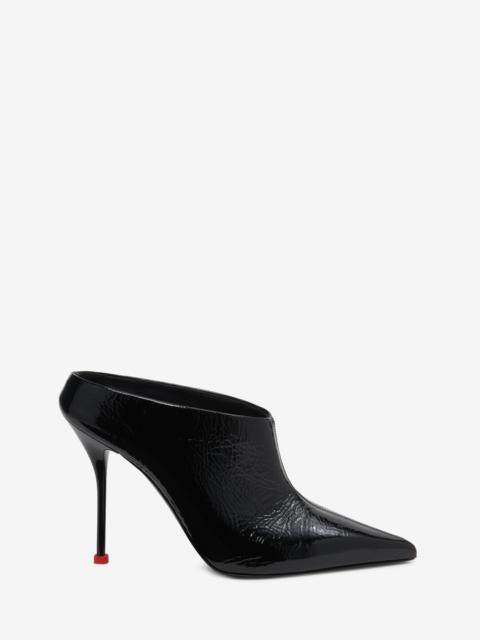 Alexander McQueen Women's Thorn Mule in Black/lust Red