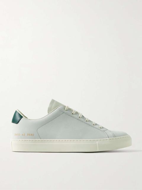 Retro Leather-Trimmed Nubuck Sneakers