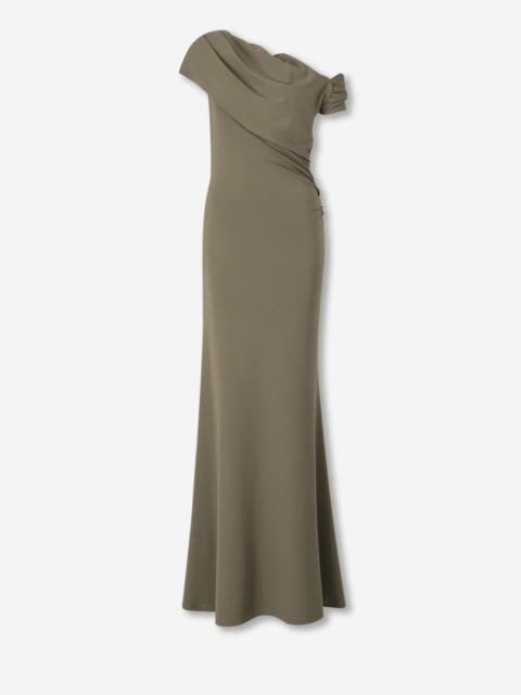 ROLAND MOURET ASYMMETRICAL MAXI DRESS