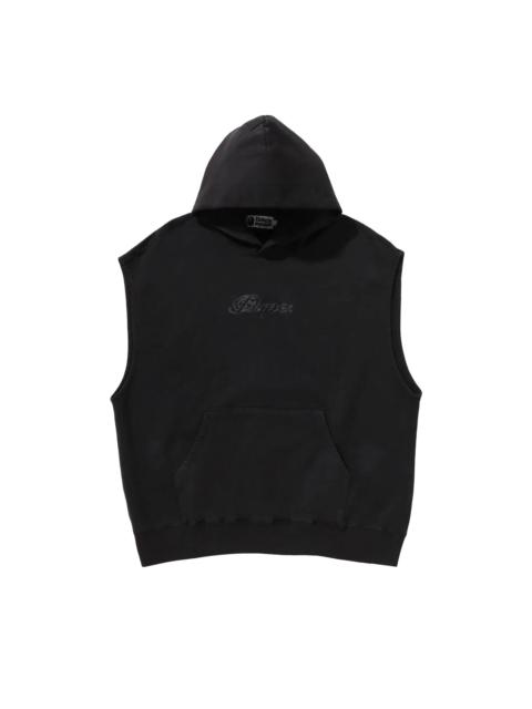A BATHING APE® BAPE Garment Dyed Sleeveless Hoodie 'Black'