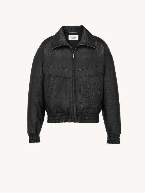 SAINT LAURENT JACKET IN BUBBLED LAMBSKIN