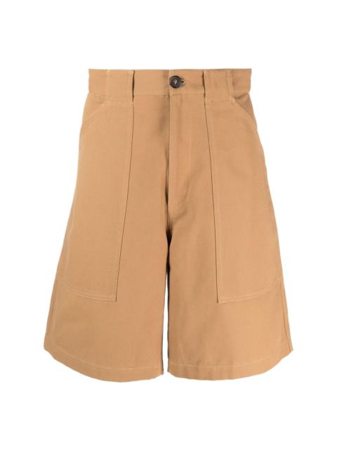 buttoned cotton shorts
